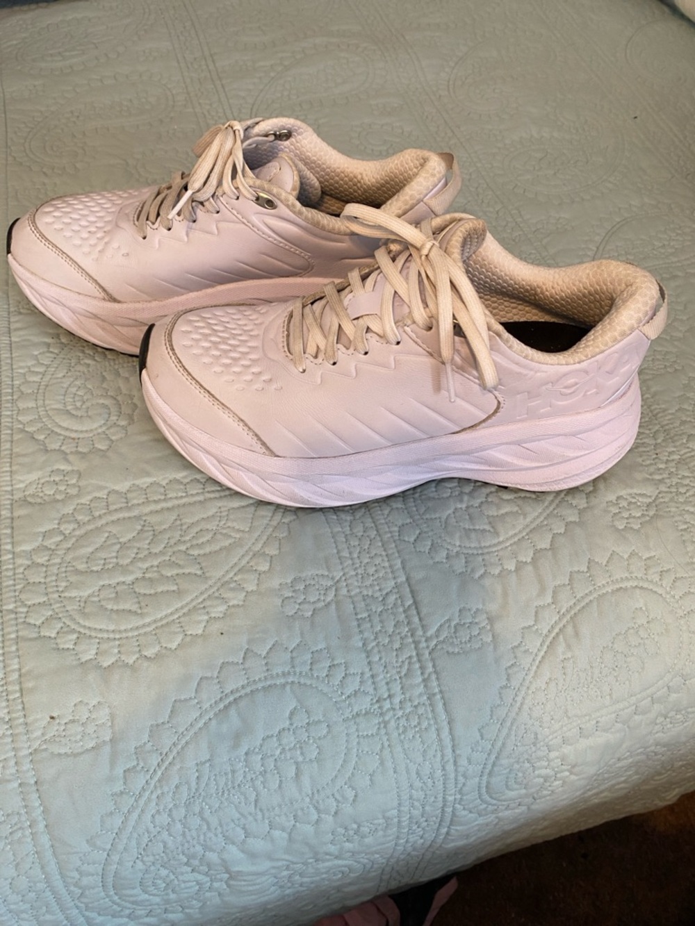 Hoka Women's Athletic Sneakers in White, Bondi SR